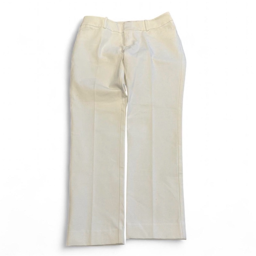 MERONA White Women's Pants 6 Stretch Modern Fit Ankle Slim Hip Coastal Office